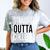 Straight Outta College Movie Parody Graduation Comfort Color Blast T-Shirt Smoke