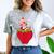 Strawberry Shortcake Sitting On Strawberry Retro Nostalgia Comfort Color Blast T-Shirt Smoke