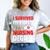 I Survived My Mom's Nursing Degree Graduation Day 2026 Comfort Color Blast T-Shirt Smoke
