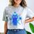 Yk2 Grunge Earthy Blue Cat With Stars Tomboy 90s Nostalgia Premium Tri-Blend Comfort Color Blast T-Shirt Smoke