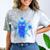 Yk2 Grunge Earthy Blue Cat With Stars Tomboy 90s Nostalgia Comfort Color Blast T-Shirt Smoke