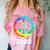 2023 Graduation Class Year Tie Dye Peace Sign Graduate Shirt Comfort Color Blast T-Shirt Clay