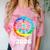 2026 Graduation Class Year Tie Dye Peace Sign Graduate Shirt Comfort Color Blast T-Shirt Clay