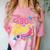 80's Girl Roller Skates Skating Eighties 1980s Nostalgia Comfort Color Blast T-Shirt Clay