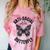 Anti-Social Butterfly Awkward Introvert Homebody Humor Comfort Color Blast T-Shirt Clay