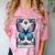 Antisocial Butterfly Introvert Distressed Comfort Color Blast T-Shirt Clay