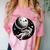 Astronaut Aesthetic Holding Moon Balloon Planets Introvert Comfort Color Blast T-Shirt Clay