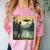 Bigfoot Sasquatch Alien Spaceship UFO Introvert Bruh Comfort Color Blast T-Shirt Clay