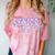 Blue Bow Coquette Floral Senior 2026 Graduation Class Comfort Color Blast T-Shirt Clay