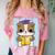 Bulldog Anime Pup Graduation Comfort Color Blast T-Shirt Clay