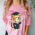 Cheetah Graduation Cute Kindergarten Elementary High School Comfort Color Blast T-Shirt Clay