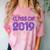 Class Of 2019 High School Graduation Purple Senior Comfort Color Blast T-Shirt Clay