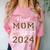 Class Of 2024 Proud Mom Of Senior Class 24 Graduation Comfort Color Blast T-Shirt Clay