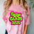 Class Of 2025 Senior Fresh 90s TV Style Retro Graduation Comfort Color Blast T-Shirt Clay