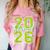 Class Of 2026 Graduation Varsity Lime Green Letters Comfort Color Blast T-Shirt Clay
