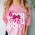 Class Of 2026 Senior Coquette Pink Bow Graduation Family Premium Tri-Blend Comfort Color Blast T-Shirt Clay