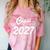 Class Of 2027 Graduation School Spirit Her Senior Class Comfort Color Blast T-Shirt Clay