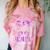 Class Of 2027 Senior Coquette Bow Messy Hair 26 Graduation Comfort Color Blast T-Shirt Clay