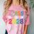 Class Of 2028 Colorful Graduation Comfort Color Blast T-Shirt Clay
