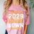Class Of 2029 Count Down Fun First Day 8th Grade Graduation Comfort Color Blast T-Shirt Clay