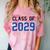 Class Of 2029 Graduation T-Shirts Comfort Color Blast T-Shirt Clay
