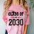 Class Of 2030 Shirt Graduation Comfort Color Blast T-Shirt Clay