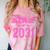 Class Of 2031 Pink Girls Shirt Graduation Comfort Color Blast T-Shirt Clay