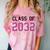 Class Of 2032 Graduation T-Shirts Comfort Color Blast T-Shirt Clay
