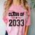 Class Of 2033 Shirt Graduation Comfort Color Blast T-Shirt Clay