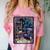 Color Graphic The Introvert Tarot Card Raglan Baseball Tee Comfort Color Blast T-Shirt Clay