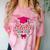 Coquette Pink Bow Senior 2026 2027 Graduation Comfort Color Blast T-Shirt Clay