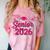 Coquette Pink Bow Senior 2026 Class Of Graduation Comfort Color Blast T-Shirt Clay
