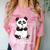 Cute Introvert Vibes – Panda Hello & Goodbye Comfort Color Blast T-Shirt Clay