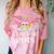 Cute Pink School Owl Class Of 2018 Graduation Comfort Color Blast T-Shirt Clay