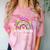 Doctor Of Physical Therapy Therapist DPT Graduation Rainbow Comfort Color Blast T-Shirt Clay