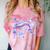 Frutiger Aero Y2K Chrome Dolphin Comfort Color Blast T-Shirt Clay
