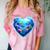 Frutiger Aero Y2K Heart Comfort Color Blast T-Shirt Clay