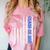 Funny Class Of 2021 American Flag Senior Graduation Comfort Color Blast T-Shirt Clay