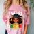 Future HBCU Grad Afro Girl College Graduation Kids Comfort Color Blast T-Shirt Clay