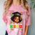 Future HBCU Grad Girl Kids Graduation HBCU College Comfort Color Blast T-Shirt Clay