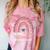 Goodbye 5TH Grade Graduation 2024 Hello 6TH Grade Rainbow Comfort Color Blast T-Shirt Clay