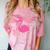 Graduate Cute Pink Flamingo Graduation Comfort Color Blast T-Shirt Clay
