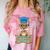 Graduate Kangaroo Class Of 2025 Kids Graduation Comfort Color Blast T-Shirt Clay