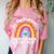 I Graduated Can I Go Back To Bed Now Graduation Hat Rainbow Comfort Color Blast T-Shirt Clay