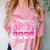 Graduation 2025 Proud Mom Of 2025 Graduate Floral Women Comfort Color Blast T-Shirt Clay