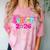 Graduation Class Of 2026 Senior Pink Coquette Bow 2026 Grade Comfort Color Blast T-Shirt Clay