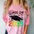 Graduation Class Of 2035 Hand Prints Space Pre-K -12th Grade Comfort Color Blast T-Shirt Clay
