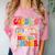 Groovy Goodbye 7th Grade Graduation Hello Summer Kids Comfort Color Blast T-Shirt Clay