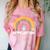 HAPPY LAST OF DAY SCHOOL Rainbow Teacher Student Graduation Comfort Color Blast T-Shirt Clay