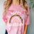 HAPPY LAST OF DAY SCHOOL Rainbow Teacher Student Graduation Men Women Girls Kids Comfort Color Blast T-Shirt Clay